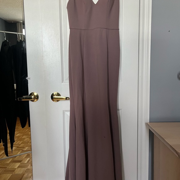 JENNY YOO BRIDESMAID DRESS - MAUVE SIZE 2,4,6,8,10 Available - Picture 2 of 3